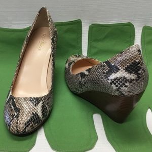 Cole Haan Reptile Print Wedges